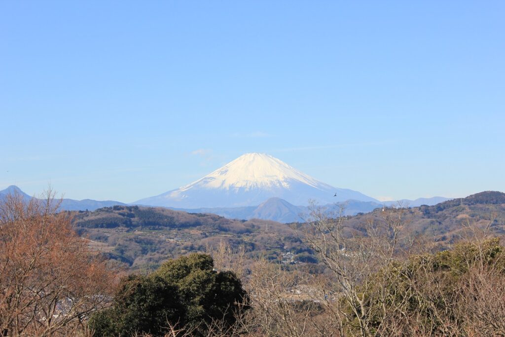 吾妻山公園展望台から見える富士山
